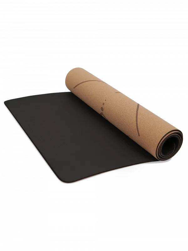 Коврик для йоги и пилатеса Bronze Gym 173x60x0,6 см, пробка