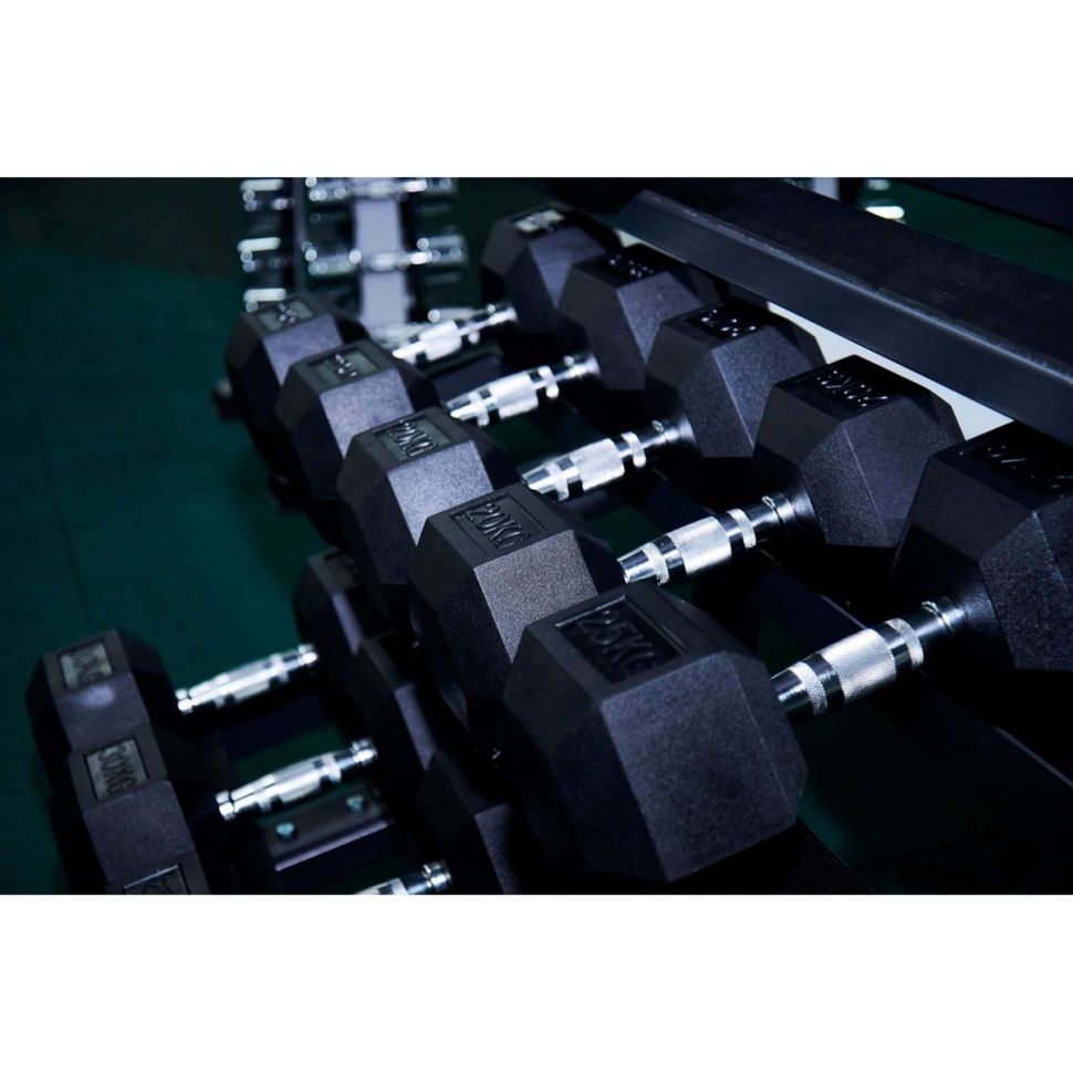 Гантель гексагональная обрезиненная Profi-Fit от 1 до 70 кг (поштучно) Гантель гексагональная обрезиненная Profi-Fit от 1 до 70 кг (поштучно)